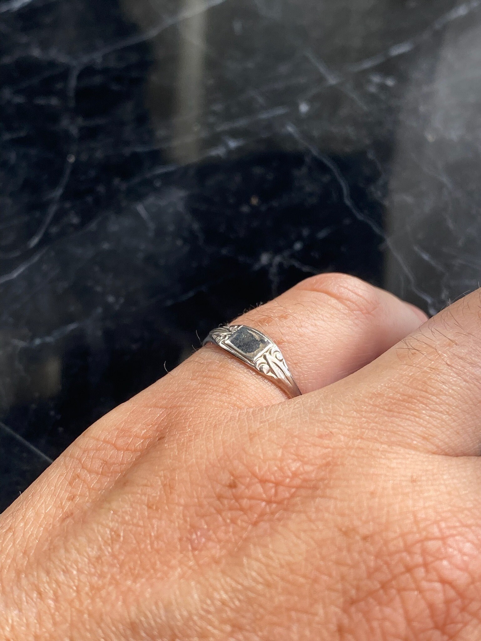 Antique Ring, Antique Baby Ring, Silver Antique Inspired