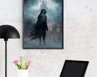 Vin Venture Poster | Fanart | Brandon Sanderson | Mistborn | Cosmere | Vintage Fantasy Wall Art | The Final Empire