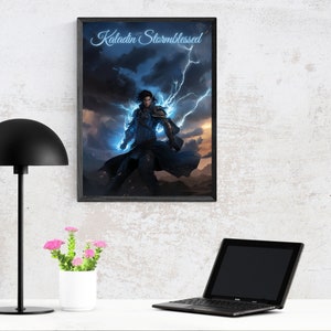 Kaladin Stormblessed Poster | Fanart | Brandon Sanderson | The Way of Kings | Cosmere | Vintage Fantasy Wall Art | Words of Radiance