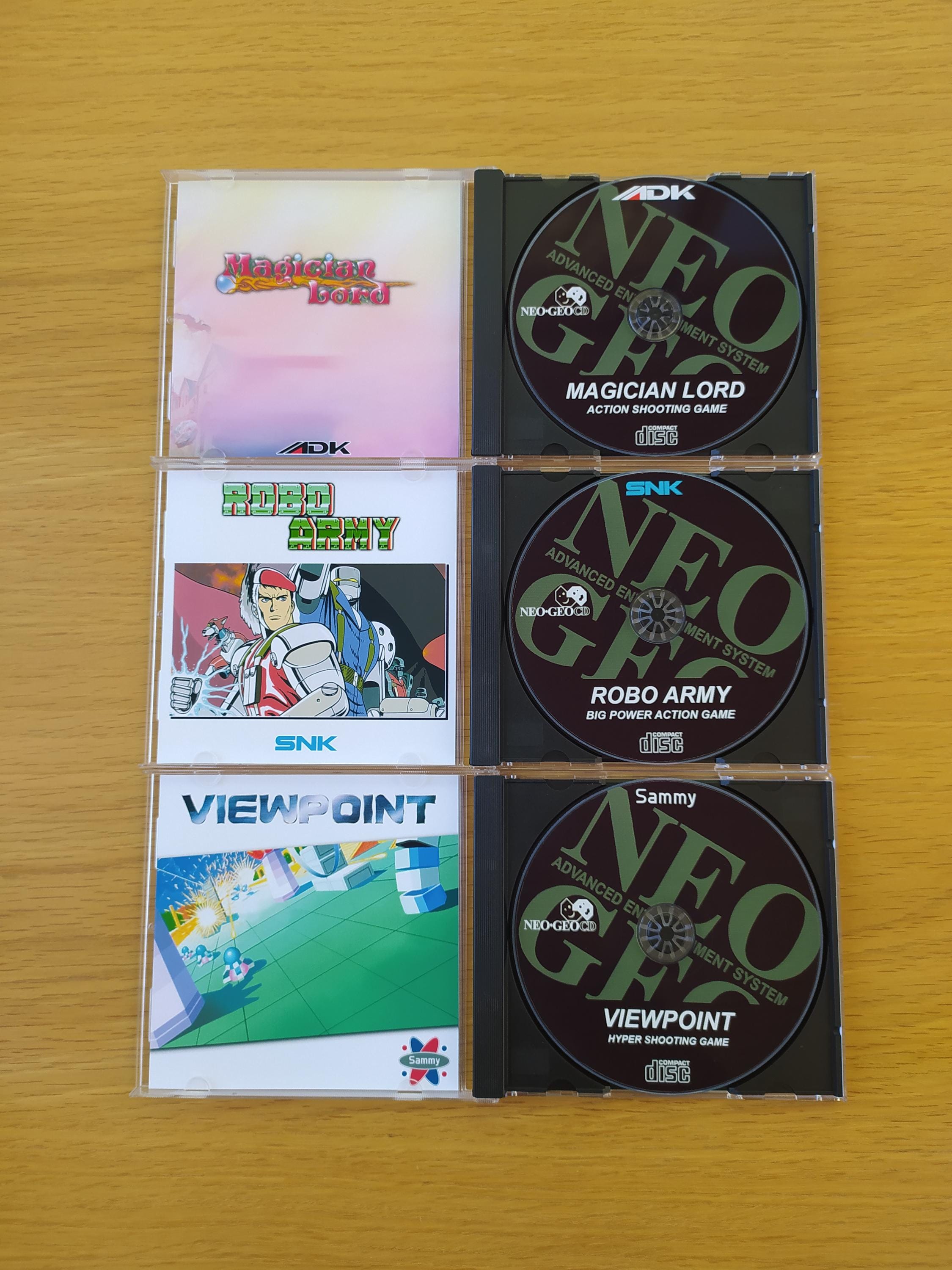 Neo-geo CD Replacement Cases and Discs Viewpoint Magical
