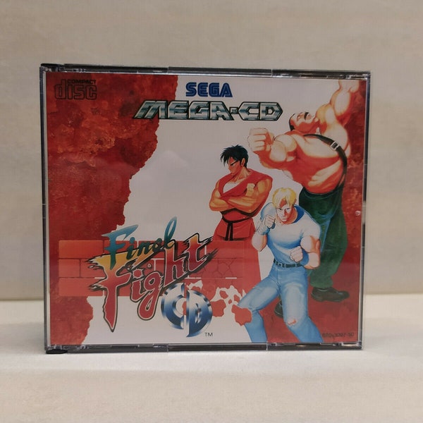 Final Fight CD Pal Sega Mega CD repro Mega-CD Pal replacement case and disc