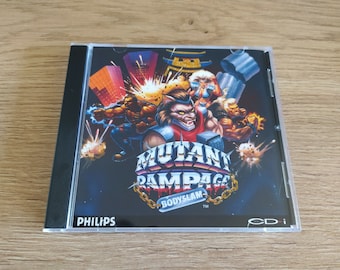 Philips CD-I Mutant Rampage Bodyslam repro replacement case and Philips CDI disc