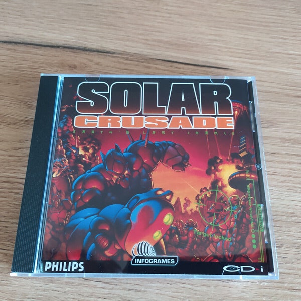 Solar Crusade Philips CD-I repro replacement case and Philips CDI disc