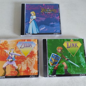 Zelda Trilogy Philips CD-I repro ZELDA CDI Faces of Evil Wand of Gamelon Zelda's Adventure image 1