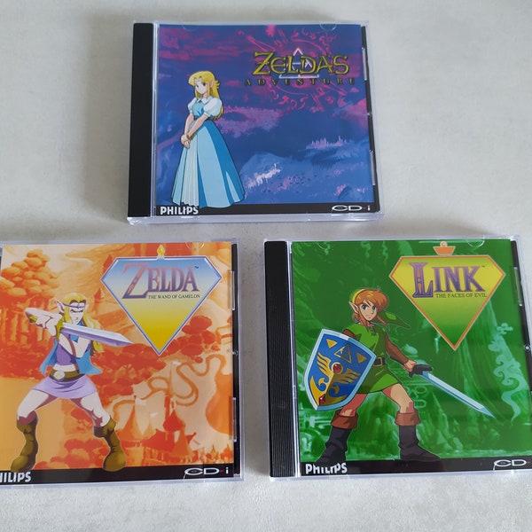 Zelda Trilogy - Philips CD-I repro ( ZELDA CDI) Faces of Evil + Wand of Gamelon + Zelda's Adventure