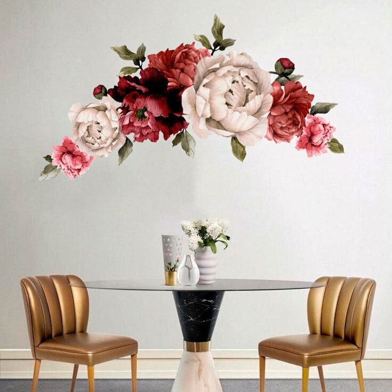Peony Wall Decal - Etsy