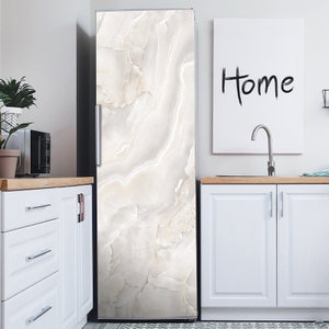 Marble Refrigerator Sticker, Gray Refrigerator Sticker, Gray Marble, Refrigerator Decor, Marble Refrigerator Door Cover, Kitchen Stickers