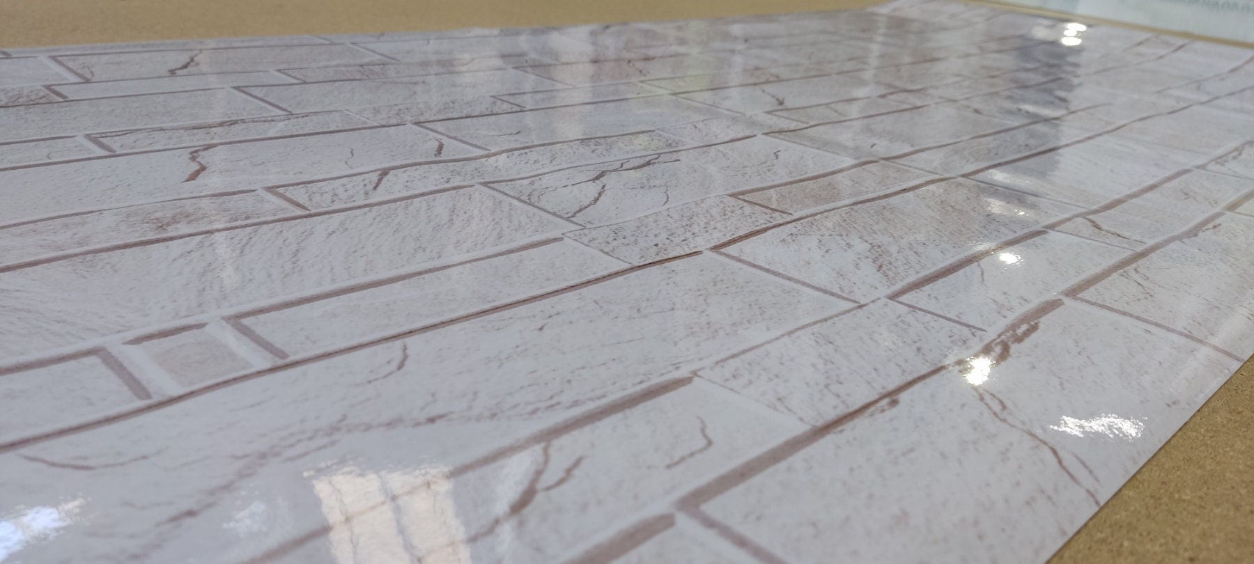 White Bricks Kitchen Backsplash Tile Vinyl Backplash Panel Etsy