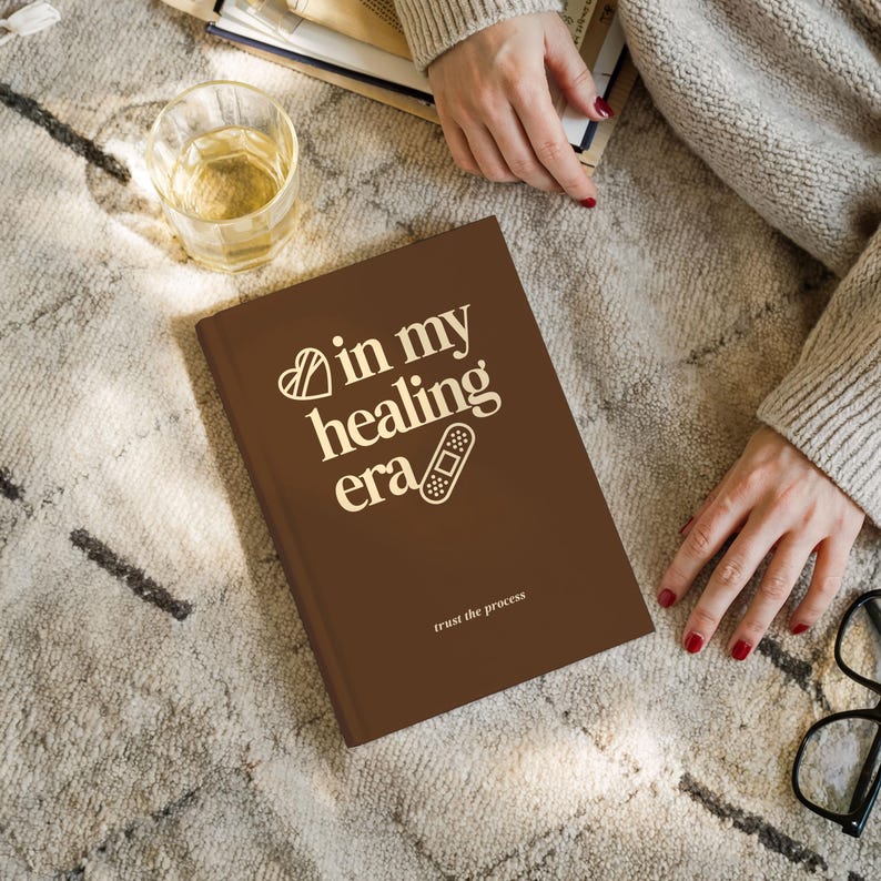 Personalized Journal, Therapy Notebook, Self Care Diary, Mental Health Gift, In My Healing Era image 2