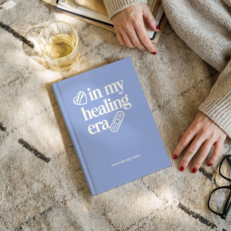 Personalized Journal, Therapy Notebook, Self Care Diary, Mental Health Gift, In My Healing Era image 7