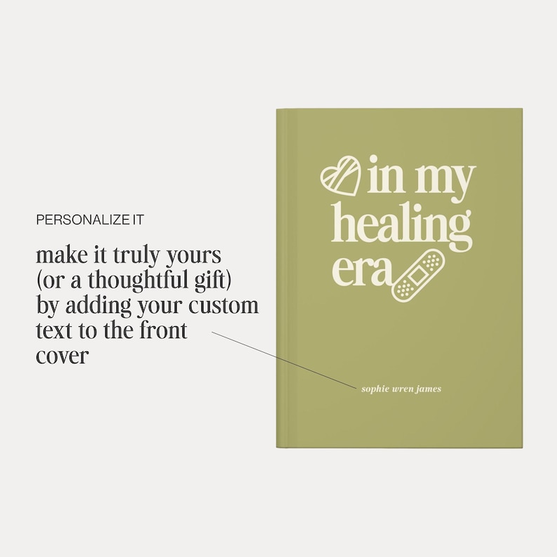 Personalized Journal, Therapy Notebook, Self Care Diary, Mental Health Gift, In My Healing Era image 4