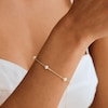 COMES WITH BOX - Silver Pearl Necklace w/ Diamond main image 1