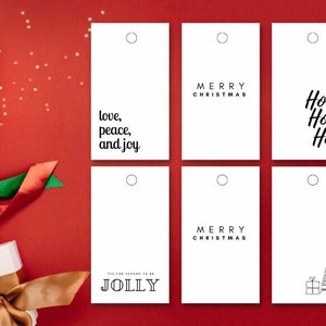Weihnachtsgeschenke | Print at home | DIY Geschenk anhänger | Minimalistisches Design | Sofortiger Download