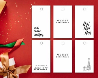 Christmas Gift Tags | Print at home | DIY Gift Tag | Minimalist Design | Immediate Download