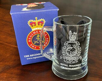 The Royal Marines Commando Beer  Glass Tankard Personalised Gift for Military & Veterans.