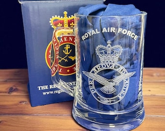 Personalised Royal Air Force - RAF Glass Tankard