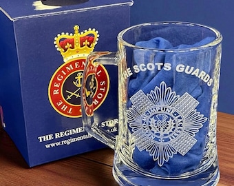 The Scots Guards Personalised veterans Glass Tankard