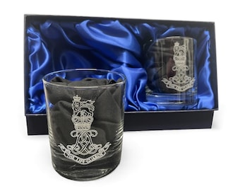 The Life Guards Regiment Veterans Gift of Personalised Whisky Glasses