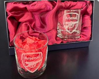 The Gunners Personalised Whisky Glasses