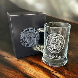 The Celtic FC Supporters Personalised Glass Tankard