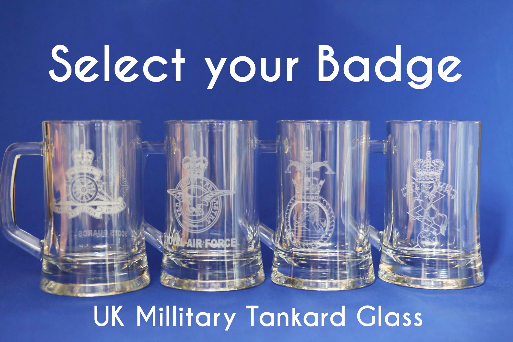 British Army Regiments Personalised Tankard Glass