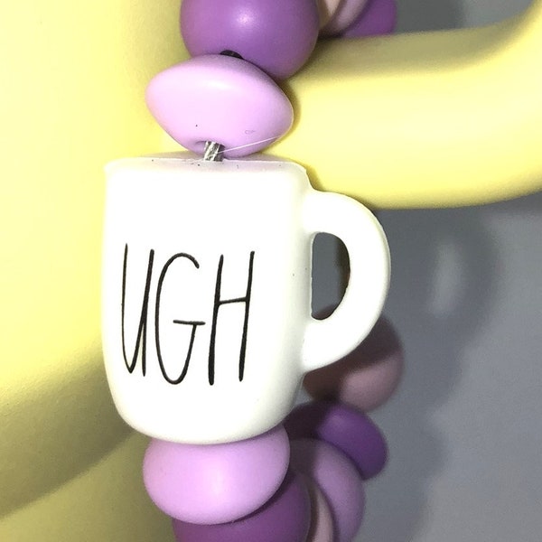 UGH Coffee Cup Stanley Tumbler Mug Charm | Tumbler Accessories | Stanley Cup Accessories | Tumbler Handle Cup Charm | Bag Backpack Purse Tag