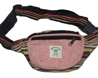 Himalaya Natural Hemp Money Bag - Red