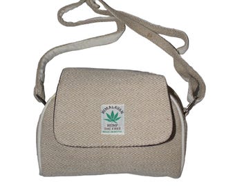 Stylish Fair Trade Boho Herringbone Hemp Side Bag