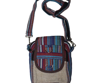 Himalayan Hemp Handmade Herringbone Hippie Mobile Bag
