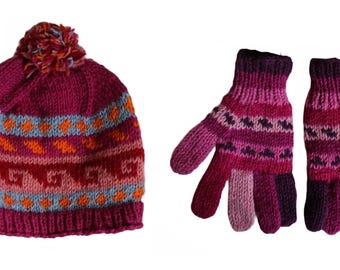 Sherpa Wool Earflap Warm Fleece Tassel & Glove Sets - Unique Design | Unisex