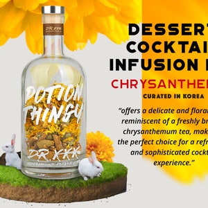 Maßgeschneidertes Premium Chrysantheme Cocktail Infusion Kit für besondere Anlässe als Geschenk für Chef, Kunden und Lieben. | Kuratiert aus Korea
