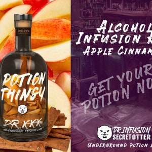 Alcoholic Gift for your boss, colleagues, and friends - Apple Cinnamon Cocktail Infusion Kit