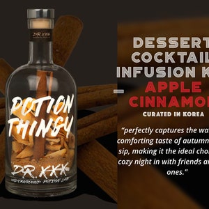 Maßgeschneidertes Premium Apfel-Zimt-Cocktail-Infusionsset | bestes einzigartiges besonderes Geschenk für jeden Chef, Kunden und Lieben.