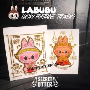 Labubu Lucky Fortune Aufkleber | Reichtum anziehen | Glück & Schutz | Einzigartiges Sak Yant Tattoo Design