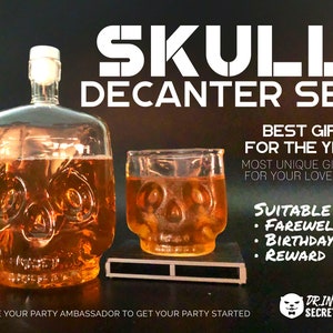 Best Unique Special Gift Set | Special Skeleton/Skull Decanter Gift Set for Him/her, Boss and Clients