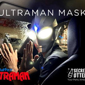 Ultraman Full-Face Mask for Party | Wearable Resin Mask for Cosplay | Photoshoot and live streaming videos with touch sensor.