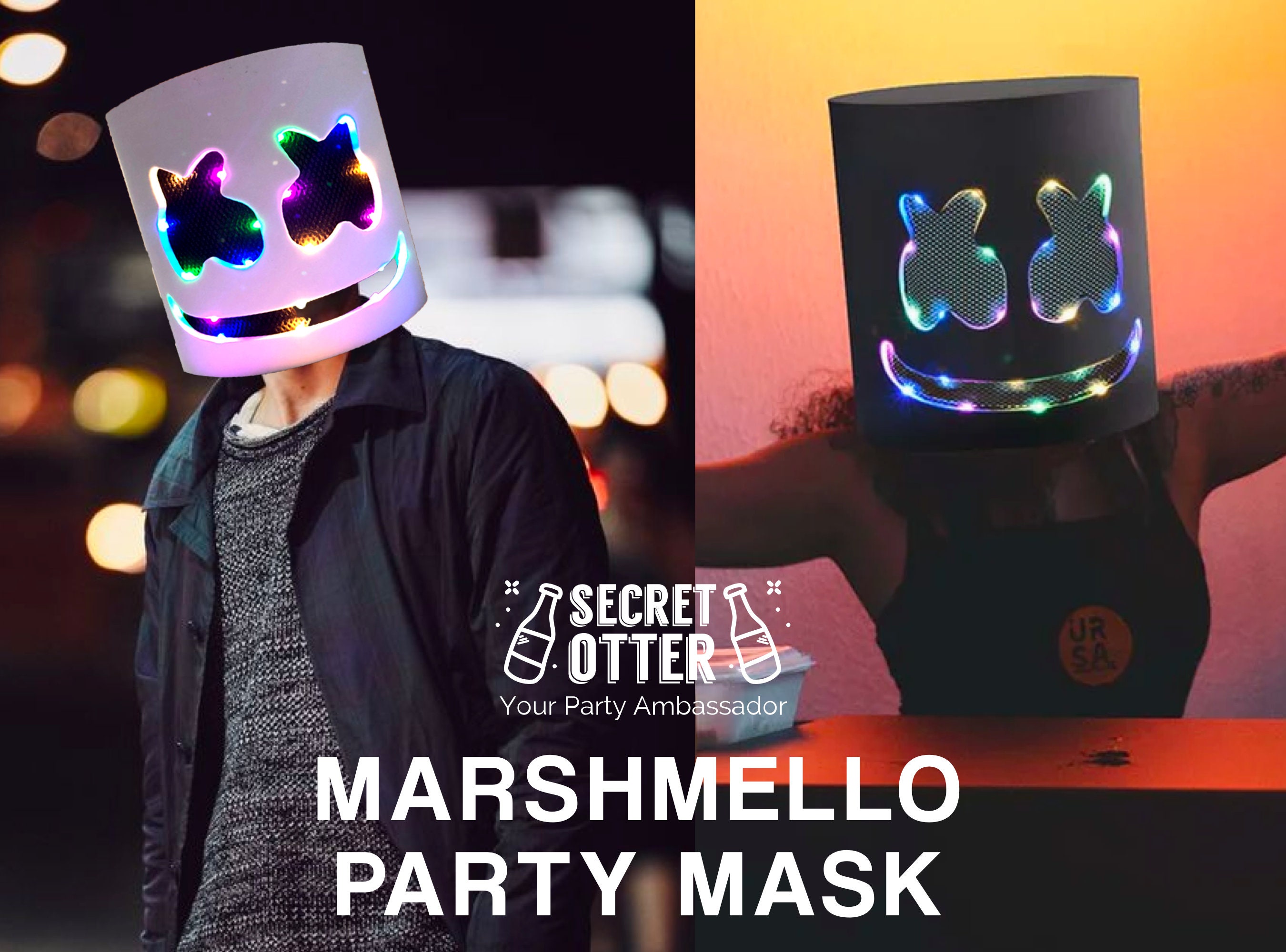 korruption Bandit berømt Marshmello Mask - Etsy