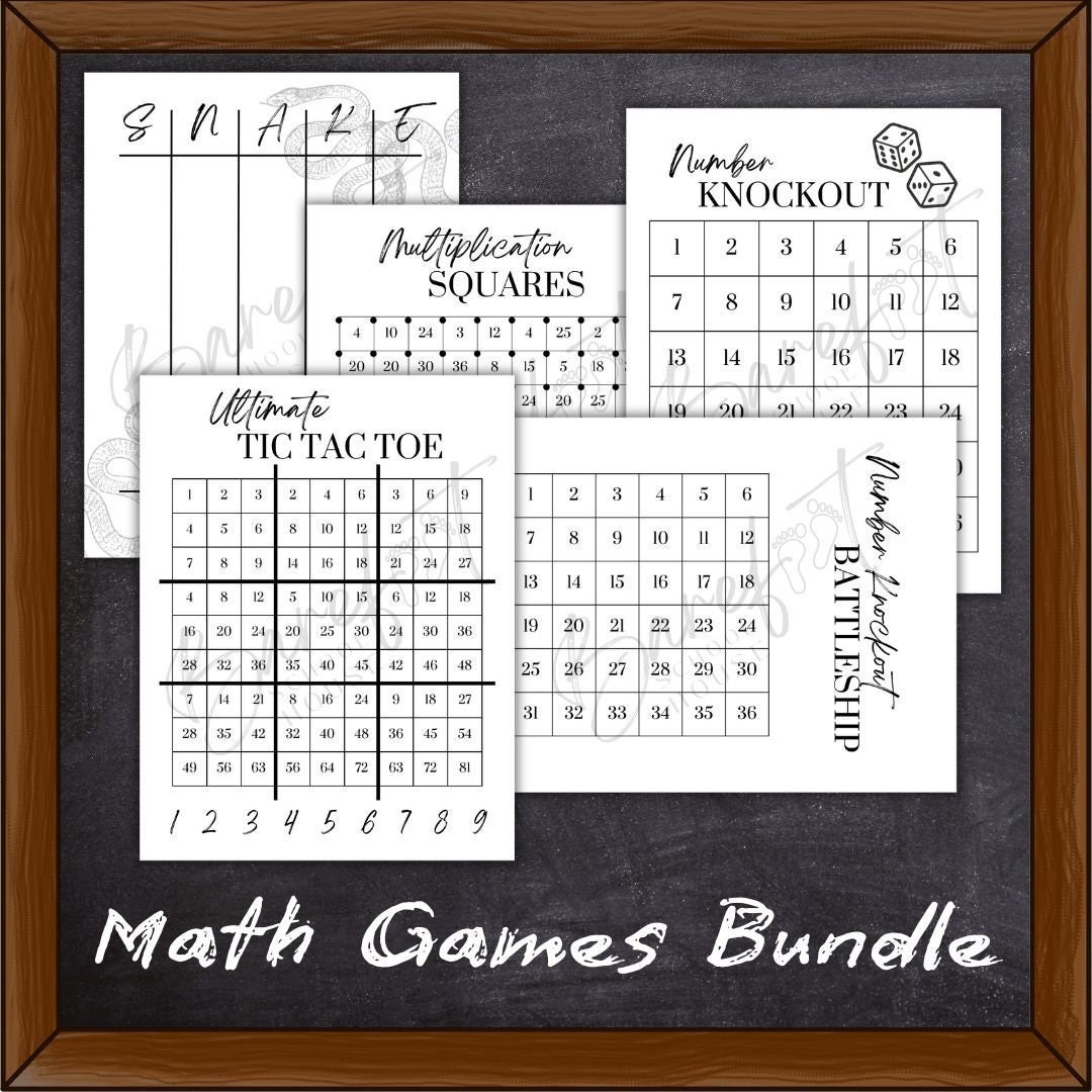 Essentials Math Games Bundle - Etsy