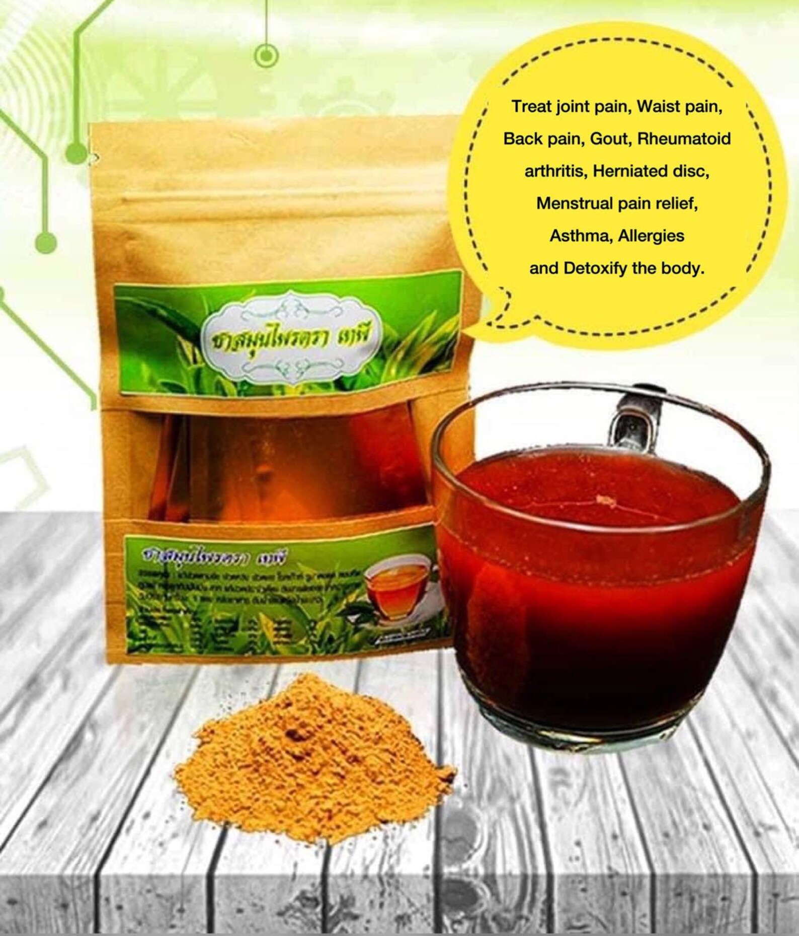 Tepee Tea Organic Thai Herbal Natural Muscle Pain Reduce Gout - Etsy