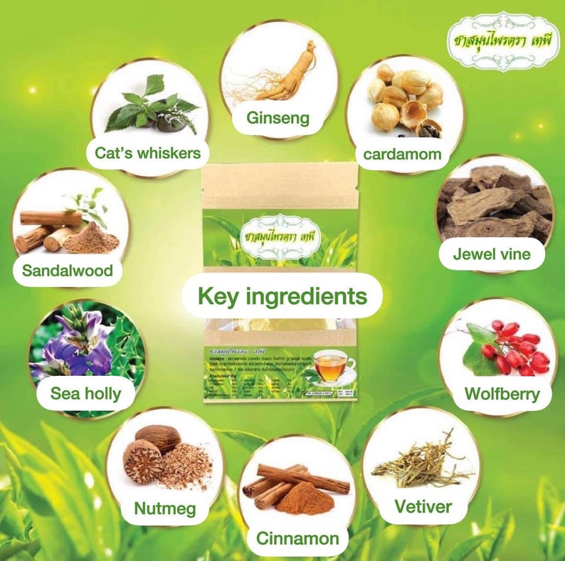 Tapee Tea Organic Thai Herbal Natural Muscle Pain Reduce Gout Etsy