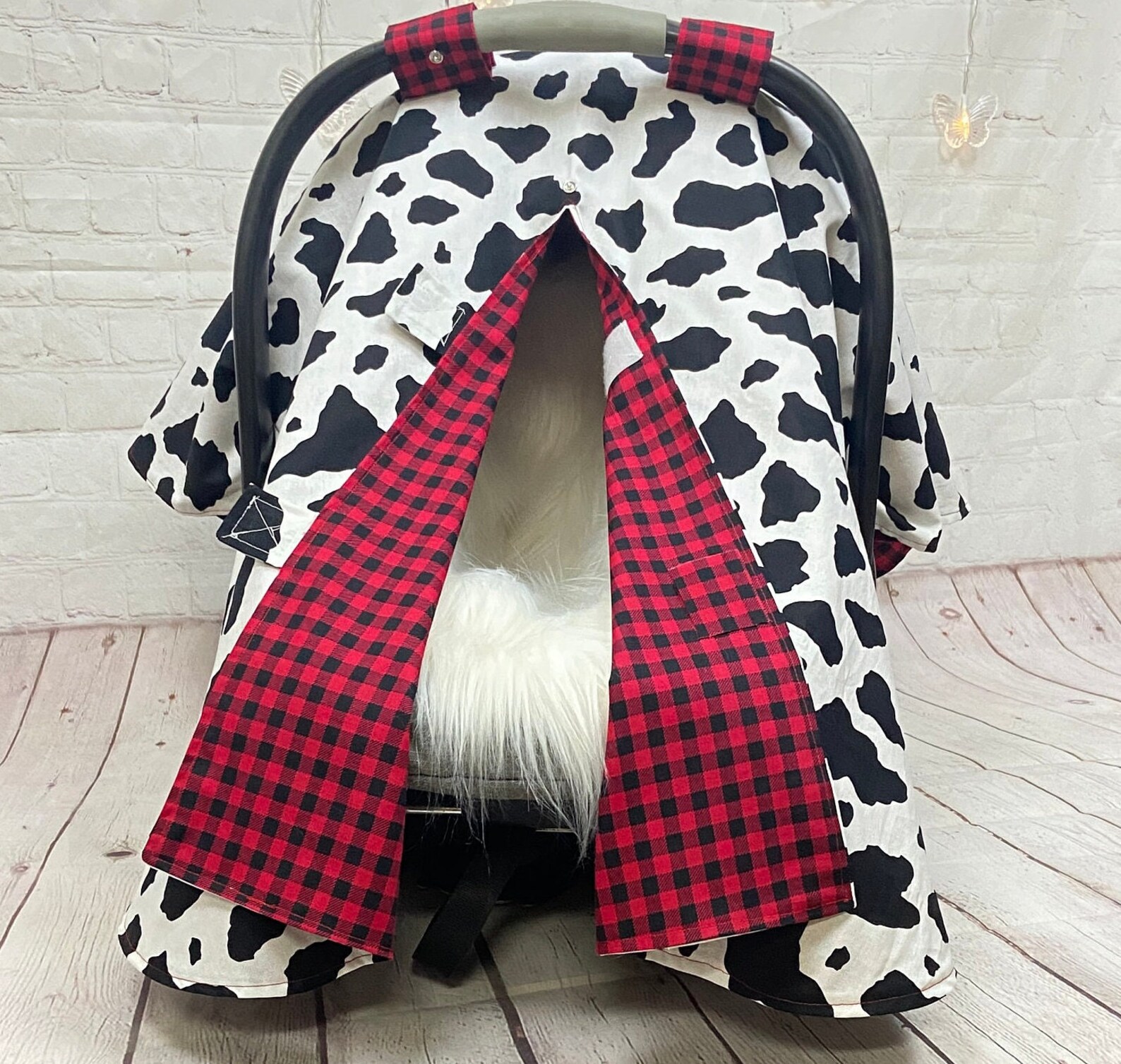Milk Print Pet Car Seat Cover