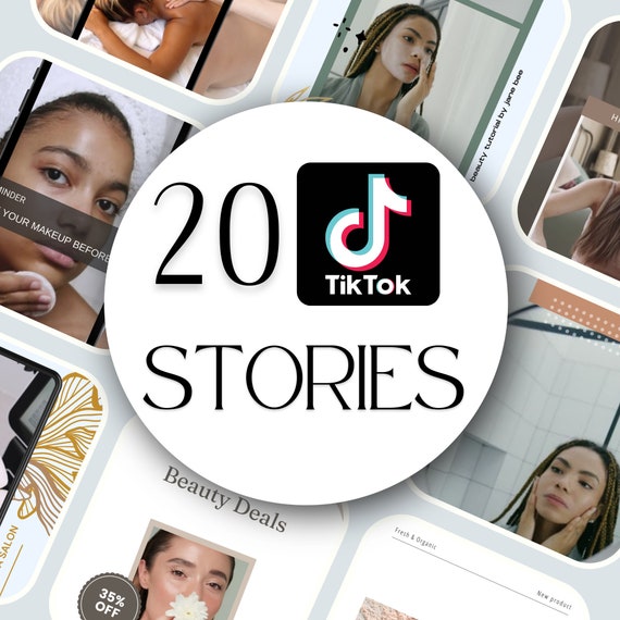 20 Tiktok Story Templates Canva Video Designs Social Media Etsy