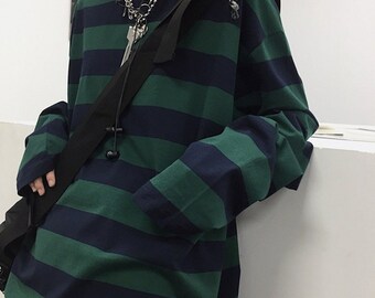 Tate Langdon Green Striped Sweater - Etsy