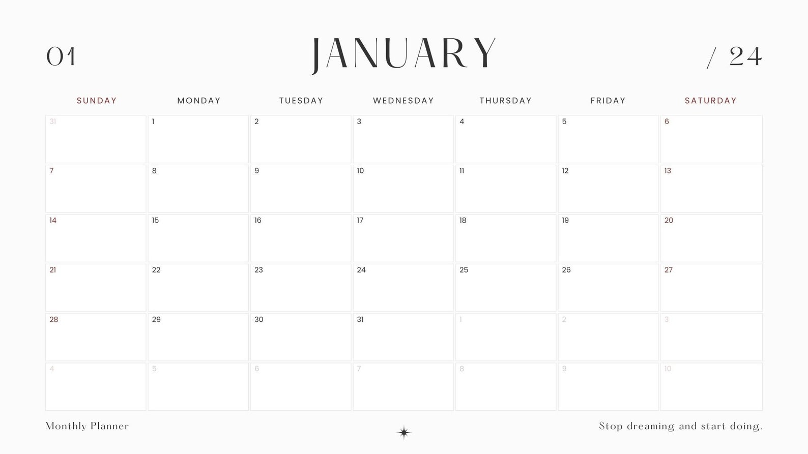 2024 MINIMALIST CALENDAR - Etsy