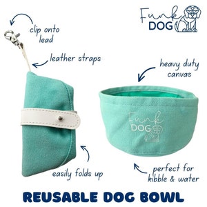 funkBOWL - Comedero portátil de lona impermeable para mascotas