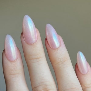 GLAZED STARS | Press On Nails | Glossy or Matte | Stiletto Almond Coffin Oval Square