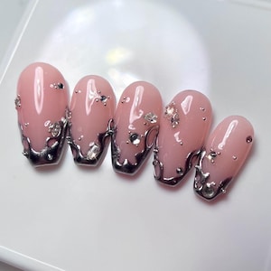 ZIRCONIA | Press On Nails | Glossy or Matte | Stiletto Almond Coffin Ballerina Oval Square