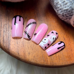 LOVELY LUNACY | Press On Nails | Glossy or Matte | Stiletto Almond Coffin Ballerina Oval Square