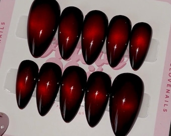 Blood Moon | Press On Nails (Customizable)