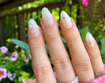 DIAMOND DUST | Press On Nails | Stiletto Almond Coffin Ballerina Oval Square